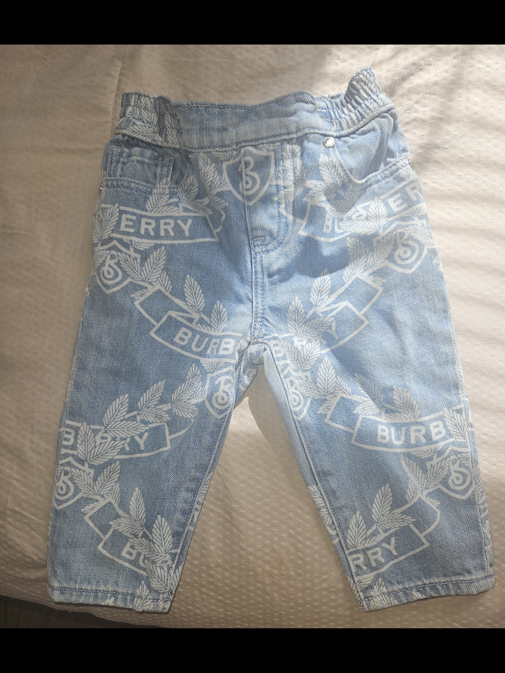 Burberry Logo Print Jeans